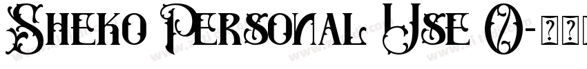 Sheko Personal Use O字体转换